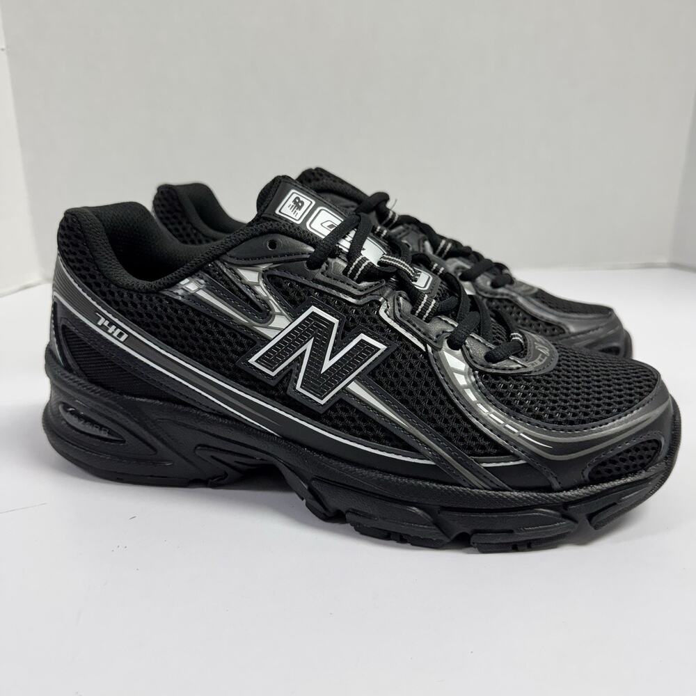 New Balance 740v2 Black Silver Metallic U740BM2 Size 12 Mesh Runner Y2K Retro